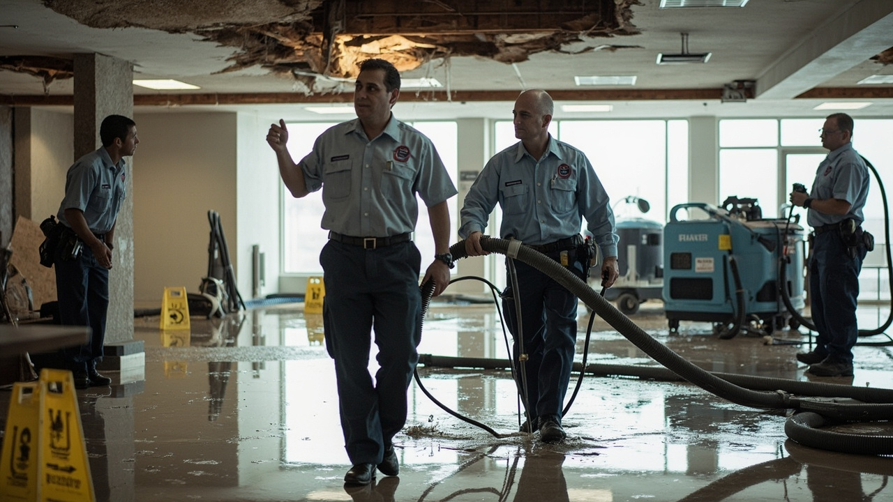 Accidental Sprinkler Discharge Floods Buildings Fast in South Texas